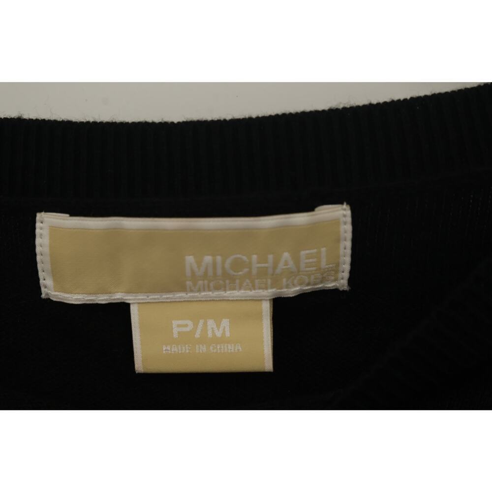 Michael Kors Women's Unique Hip Accent Zipper Sweater Long Sleeve Size M Black - Picture 3 of 5
